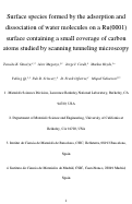 Cover page: Surface species formed by the adsorption and dissociation of water molecules on Ru(0001) surface containing a small coverage of carbon atoms studied by scanning tunneling microscopy