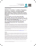 Cover page: Validation of the Wave 1 and Wave 2 Population Assessment of Tobacco and Health (PATH) Study Indicators of Tobacco Dependence Using Biomarkers of Nicotine Exposure Across Tobacco Products.