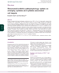 Cover page: Rheumatoid arthritis pathophysiology: update on emerging cytokine and cytokine-associated cell targets