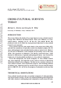 Cover page: Cross-Cultural Surveys Today
