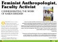 Cover page: Feminist Anthropologist, Faculty Activist Commemorating the Work of Karen Brodkin