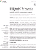 Cover page: HHV-6 Specific T-Cell Immunity in Healthy Children and Adolescents.