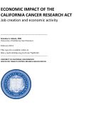 Cover page of Economic Impact of the California Cancer Research Act Job Creation and Economic Activity