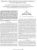 Cover page: Minimization of Expected Distortion with Layer-Selective Relaying of Two-Layer Superposition Coding