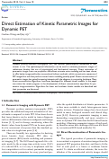 Cover page: Direct Estimation of Kinetic Parametric Images for Dynamic PET