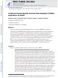 Cover page: Childhood Parental Warmth and Heart Rate Variability in Midlife: Implications for Health.