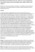 Cover page: Recruitment and effectiveness by cohort in a case management intervention among American Indians and Alaska Natives with diabetes.