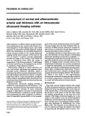 Cover page: Assessment of normal and atherosclerotic arterial wall thickness with an intravascular ultrasound imaging catheter.