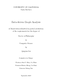 Cover page: Data-driven Graph Analysis