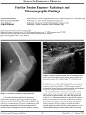 Cover page: Patellar Tendon Rupture: Radiologic and Ultrasonographic Findings