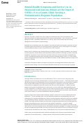 Cover page: Mental Health Symptoms and Service Use in Depressed and Anxious Minors at the Onset of COVID-19 in a County Clinic Serving a Predominantly Hispanic Population