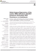 Cover page: Heterologous Expression of the Cotton NBS-LRR Gene GbaNA1 Enhances Verticillium Wilt Resistance in Arabidopsis