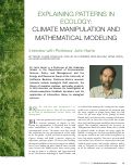 Cover page: EXPLAINING PATTERNS IN ECOLOGY: CLIMATE MANIPULATION AND MATHEMATICAL MODELING