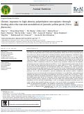 Cover page: Chronic exposure to high-density polyethylene microplastic through feeding alters the nutrient metabolism of juvenile yellow perch (Perca flavescens)