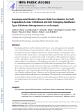 Cover page: Developmental model of parent-child coordination for self-regulation across childhood and into emerging adulthood: Type 1 diabetes management as an example