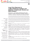 Cover page: Long-Term Exposure to Traffic-Related Air Pollution and Diabetes: A Systematic Review and Meta-Analysis.