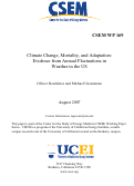 Cover page: Climate Change, Mortality, and Adaptation: Evidence from Annual Fluctuations in Weather in the US