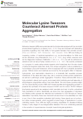 Cover page: Molecular Lysine Tweezers Counteract Aberrant Protein Aggregation