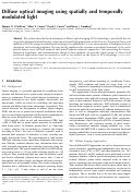 Cover page: Diffuse optical imaging using spatially and temporally modulated light