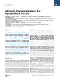 Cover page: Allosteric communication in the dynein motor domain.