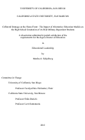 Cover page: Collateral damage on the home front : the impact of alternative education models on the high school graduation of at-risk military dependent students