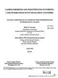 Cover page: Carbon Emissions and Sequestration in Forests: Case Studies from Seven Developing Countries, Volume 2: Brazil