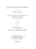 Cover page: Local Models for Strongly Correlated Molecules