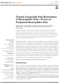Cover page: Toward Composite Pain Biomarkers of Neuropathic Pain-Focus on Peripheral Neuropathic Pain.