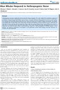 Cover page: Blue Whales Respond to Anthropogenic Noise