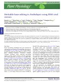 Cover page: Heritable base-editing in Arabidopsis using RNA viral vectors