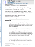 Cover page: Advances in Conceptual and Methodological Issues in Symptom Cluster Research