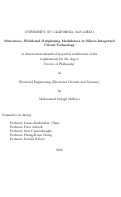 Cover page: Microwave, Wideband Outphasing Modulators in Silicon Integrated Circuit Technology