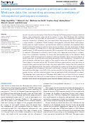 Cover page: Linking Evidence-Based Program Participant Data with Medicare Data: The Consenting Process and Correlates of Retrospective Participant Consents