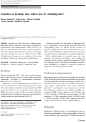 Cover page: Genetics of hearing loss: where are we standing now?