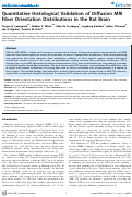 Cover page: Quantitative Histological Validation of Diffusion MRI Fiber Orientation Distributions in the Rat Brain