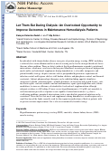 Cover page: Let Them Eat During Dialysis: An Overlooked Opportunity to Improve Outcomes in Maintenance Hemodialysis Patients