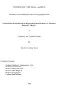 Cover page: The enhancement and impairment of learning by stimulants