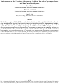 Cover page: Performance on the Traveling Salesperson Problem: The role of perceptual cues and theories of intelligence