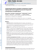 Cover page: Supplementing Intensive Targeted Computerized Cognitive Training With Social Cognitive Exercises for People With Schizophrenia: An Interim Report