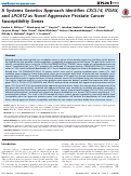 Cover page: A systems genetics approach identifies CXCL14, ITGAX, and LPCAT2 as novel aggressive prostate cancer susceptibility genes.