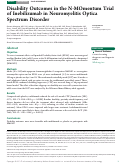 Cover page: Disability Outcomes in the N-MOmentum Trial of Inebilizumab in Neuromyelitis Optica Spectrum Disorder.