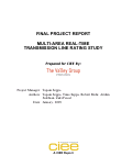 Cover page: Multi-Area Real-Time Transmission Line Rating Study