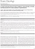Cover page: A single-institution phase II trial of radiation, temozolomide, erlotinib, and bevacizumab for initial treatment of glioblastoma