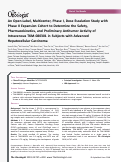 Cover page: An Open‐Label, Multicenter, Phase I, Dose Escalation Study with Phase II Expansion Cohort to Determine the Safety, Pharmacokinetics, and Preliminary Antitumor Activity of Intravenous TKM‐080301 in Subjects with Advanced Hepatocellular Carcinoma