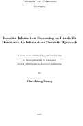 Cover page: Iterative Information Processing on Unreliable Hardware: An Information Theoretic Approach