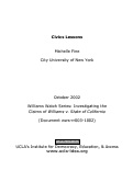 Cover page of Civic Lessons