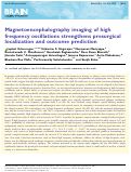 Cover page: Magnetoencephalography imaging of high frequency oscillations strengthens presurgical localization and outcome prediction