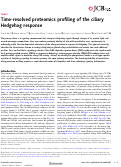 Cover page: Time-resolved proteomics profiling of the ciliary Hedgehog response