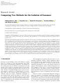 Cover page: Comparing Two Methods for the Isolation of Exosomes.