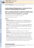 Cover page: Methylphenidate for methamphetamine use